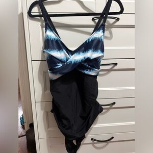 Black and Blue Swimsuit